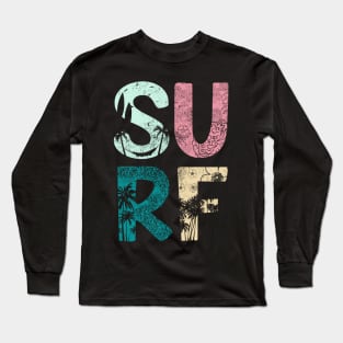 Surf vintage retro 70s Long Sleeve T-Shirt